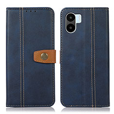 Funda de Cuero Cartera con Soporte Carcasa M16L para Xiaomi Poco C51 Azul