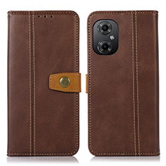 Funda de Cuero Cartera con Soporte Carcasa M16L para Xiaomi Poco M4 5G Marron