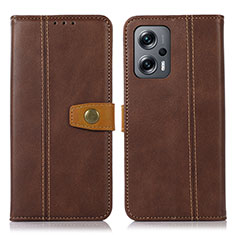 Funda de Cuero Cartera con Soporte Carcasa M16L para Xiaomi Poco X4 GT 5G Marron