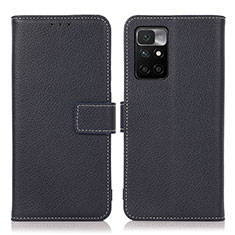 Funda de Cuero Cartera con Soporte Carcasa M16L para Xiaomi Redmi 10 (2022) Azul