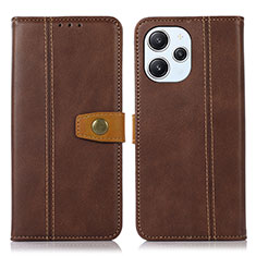 Funda de Cuero Cartera con Soporte Carcasa M16L para Xiaomi Redmi 12 4G Marron