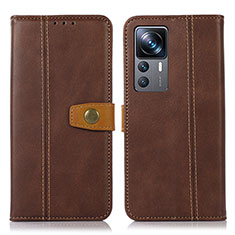 Funda de Cuero Cartera con Soporte Carcasa M16L para Xiaomi Redmi K50 Ultra 5G Marron