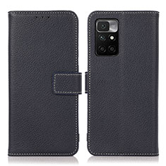 Funda de Cuero Cartera con Soporte Carcasa M16L para Xiaomi Redmi Note 11 4G (2021) Azul