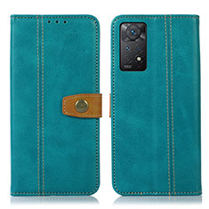 Funda de Cuero Cartera con Soporte Carcasa M16L para Xiaomi Redmi Note 11 Pro 4G Verde