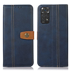 Funda de Cuero Cartera con Soporte Carcasa M16L para Xiaomi Redmi Note 11S 4G Azul