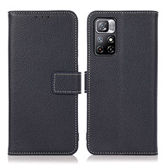 Funda de Cuero Cartera con Soporte Carcasa M16L para Xiaomi Redmi Note 11T 5G Azul