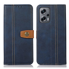 Funda de Cuero Cartera con Soporte Carcasa M16L para Xiaomi Redmi Note 11T Pro 5G Azul