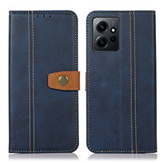 Funda de Cuero Cartera con Soporte Carcasa M16L para Xiaomi Redmi Note 12 4G Azul