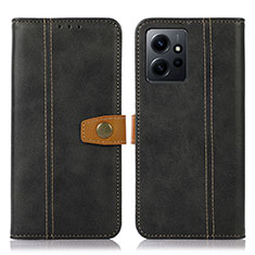 Funda de Cuero Cartera con Soporte Carcasa M16L para Xiaomi Redmi Note 12 4G Negro