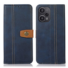 Funda de Cuero Cartera con Soporte Carcasa M16L para Xiaomi Redmi Note 12 Turbo 5G Azul