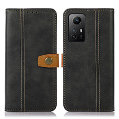 Funda de Cuero Cartera con Soporte Carcasa M16L para Xiaomi Redmi Note 12S Negro