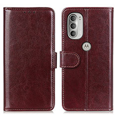 Funda de Cuero Cartera con Soporte Carcasa M17L para Motorola Moto G51 5G Marron