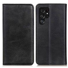 Funda de Cuero Cartera con Soporte Carcasa M17L para Samsung Galaxy S21 Ultra 5G Negro