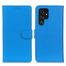 Funda de Cuero Cartera con Soporte Carcasa M18L para Samsung Galaxy S25 Ultra 5G Azul