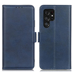 Funda de Cuero Cartera con Soporte Carcasa M29L para Samsung Galaxy S22 Ultra 5G Azul