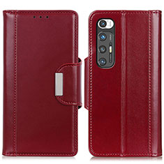 Funda de Cuero Cartera con Soporte Carcasa ML13 para Xiaomi Mi 10S 5G Rojo