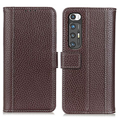 Funda de Cuero Cartera con Soporte Carcasa ML14 para Xiaomi Mi 10S 5G Marron