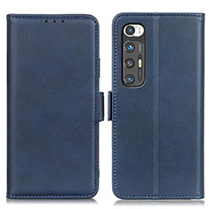 Funda de Cuero Cartera con Soporte Carcasa ML15 para Xiaomi Mi 10S 5G Azul