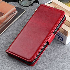 Funda de Cuero Cartera con Soporte Carcasa ML7 para Huawei Honor X6a Rojo