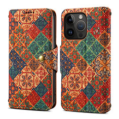 Funda de Cuero Cartera con Soporte Carcasa MT2 para Apple iPhone 16 Pro Multicolor