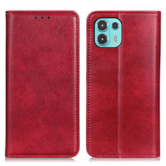 Funda de Cuero Cartera con Soporte Carcasa N01P para Motorola Moto Edge 20 Lite 5G Rojo