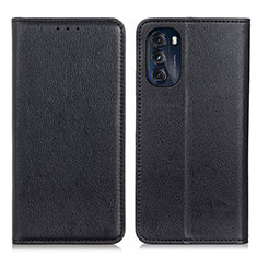 Funda de Cuero Cartera con Soporte Carcasa N01P para Motorola Moto G 5G (2022) Negro