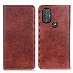 Funda de Cuero Cartera con Soporte Carcasa N01P para Motorola Moto G Play (2023) Marron