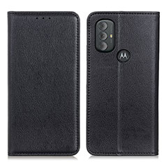 Funda de Cuero Cartera con Soporte Carcasa N01P para Motorola Moto G Play (2023) Negro