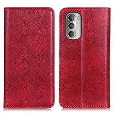 Funda de Cuero Cartera con Soporte Carcasa N01P para Motorola Moto G Stylus (2022) 4G Rojo