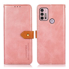 Funda de Cuero Cartera con Soporte Carcasa N01P para Motorola Moto G10 Rosa