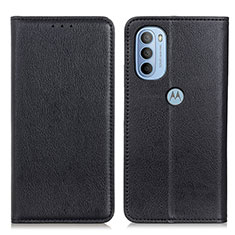 Funda de Cuero Cartera con Soporte Carcasa N01P para Motorola Moto G41 Negro