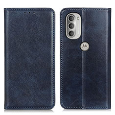 Funda de Cuero Cartera con Soporte Carcasa N01P para Motorola Moto G51 5G Azul