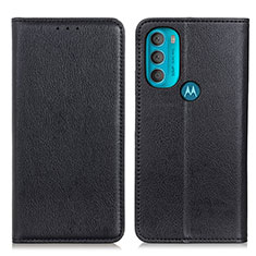 Funda de Cuero Cartera con Soporte Carcasa N01P para Motorola Moto G71 5G Negro