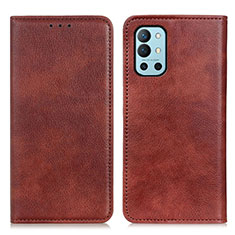 Funda de Cuero Cartera con Soporte Carcasa N01P para OnePlus 9R 5G Marron