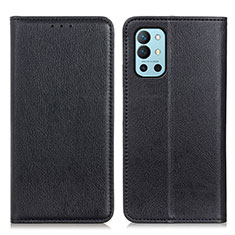 Funda de Cuero Cartera con Soporte Carcasa N01P para OnePlus 9R 5G Negro