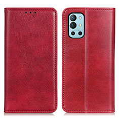 Funda de Cuero Cartera con Soporte Carcasa N01P para OnePlus 9R 5G Rojo