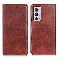 Funda de Cuero Cartera con Soporte Carcasa N01P para OnePlus 9RT 5G Marron