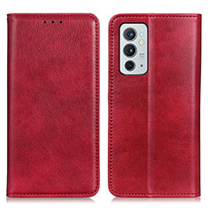 Funda de Cuero Cartera con Soporte Carcasa N01P para OnePlus 9RT 5G Rojo