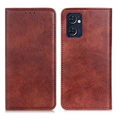 Funda de Cuero Cartera con Soporte Carcasa N01P para OnePlus Nord CE 2 5G Marron