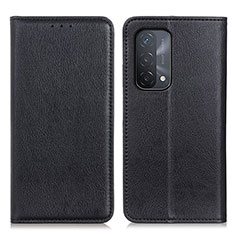 Funda de Cuero Cartera con Soporte Carcasa N01P para Oppo A74 5G Negro