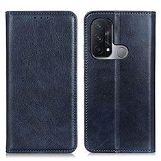 Funda de Cuero Cartera con Soporte Carcasa N01P para Oppo Reno5 A Azul