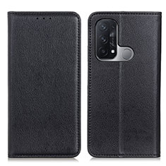 Funda de Cuero Cartera con Soporte Carcasa N01P para Oppo Reno5 A Negro