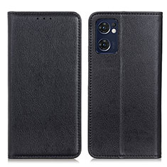 Funda de Cuero Cartera con Soporte Carcasa N01P para Oppo Reno7 5G Negro