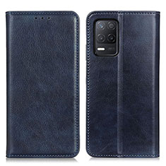 Funda de Cuero Cartera con Soporte Carcasa N01P para Realme 9 5G India Azul