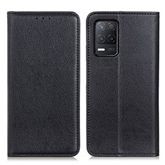 Funda de Cuero Cartera con Soporte Carcasa N01P para Realme Q3i 5G Negro