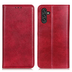 Funda de Cuero Cartera con Soporte Carcasa N01P para Samsung Galaxy A04s Rojo