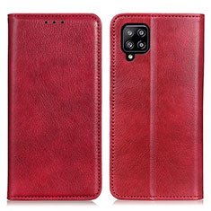 Funda de Cuero Cartera con Soporte Carcasa N01P para Samsung Galaxy A22 4G Rojo