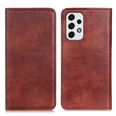 Funda de Cuero Cartera con Soporte Carcasa N01P para Samsung Galaxy A23 4G Marron