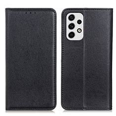 Funda de Cuero Cartera con Soporte Carcasa N01P para Samsung Galaxy A23 4G Negro