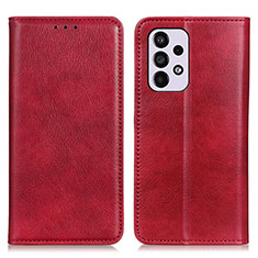 Funda de Cuero Cartera con Soporte Carcasa N01P para Samsung Galaxy A33 5G Rojo